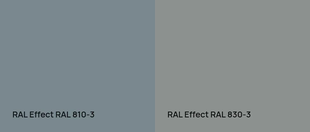 RAL Effect  RAL 810-3 vs RAL Effect  RAL 830-3