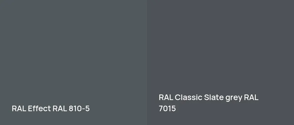 RAL Effect  RAL 810-5 vs RAL Classic  Slate grey RAL 7015