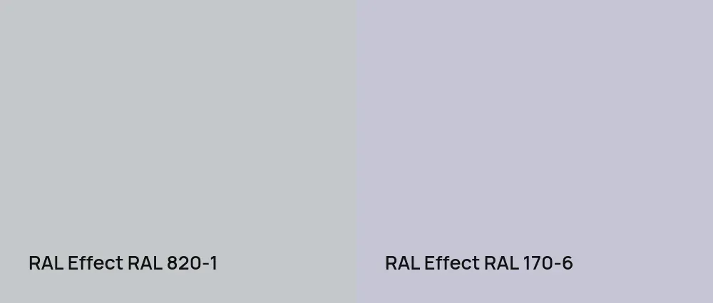 RAL Effect  RAL 820-1 vs RAL Effect  RAL 170-6