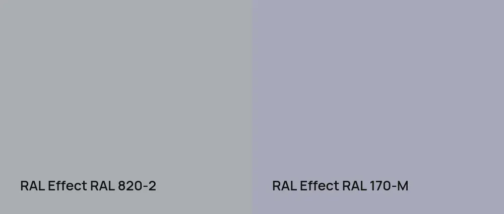 RAL Effect  RAL 820-2 vs RAL Effect  RAL 170-M