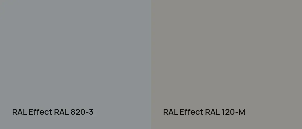 RAL Effect  RAL 820-3 vs RAL Effect  RAL 120-M