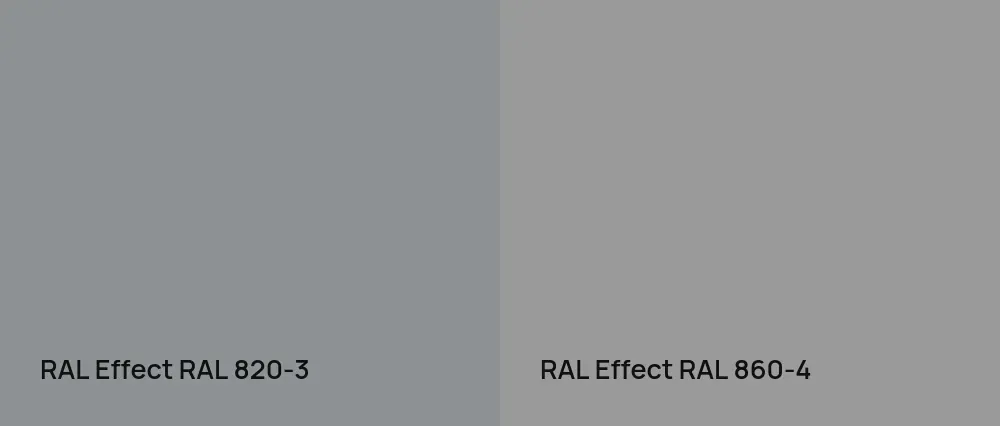 RAL Effect  RAL 820-3 vs RAL Effect  RAL 860-4