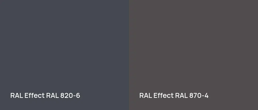 RAL Effect  RAL 820-6 vs RAL Effect  RAL 870-4