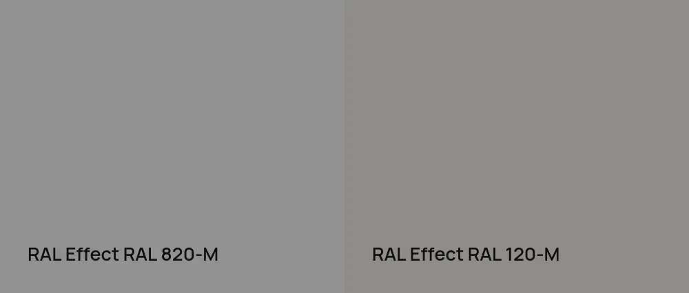RAL Effect  RAL 820-M vs RAL Effect  RAL 120-M