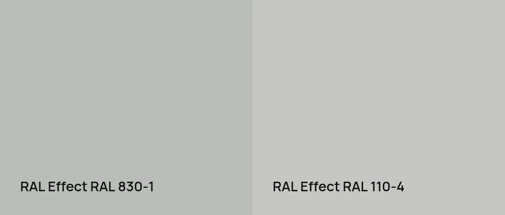 RAL Effect  RAL 830-1 vs RAL Effect  RAL 110-4