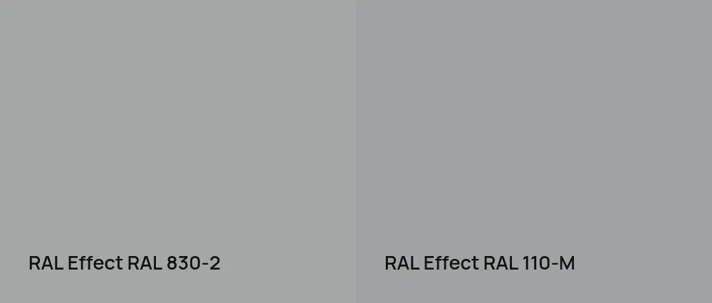 RAL Effect  RAL 830-2 vs RAL Effect  RAL 110-M