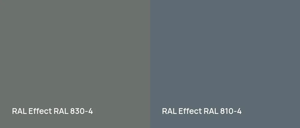 RAL Effect  RAL 830-4 vs RAL Effect  RAL 810-4