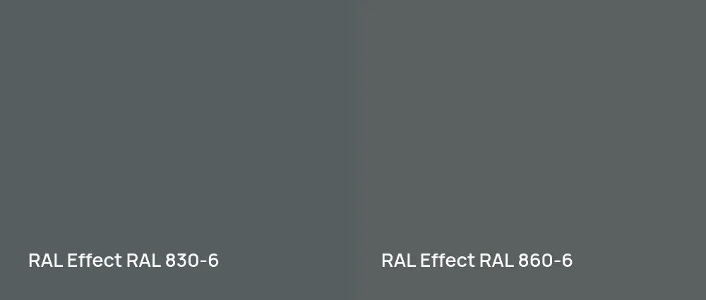 RAL Effect  RAL 830-6 vs RAL Effect  RAL 860-6