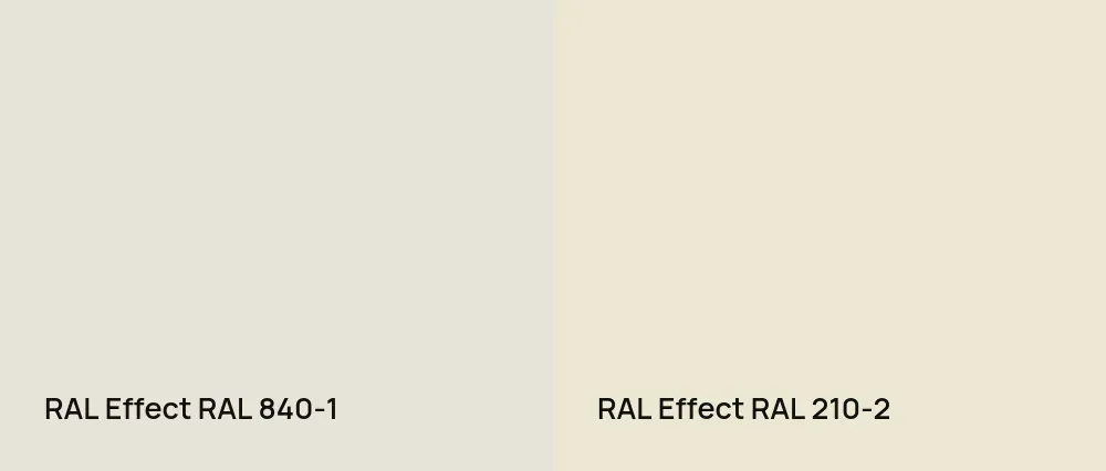 RAL Effect  RAL 840-1 vs RAL Effect  RAL 210-2
