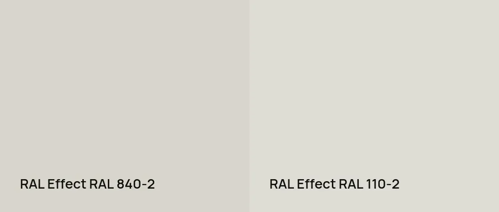RAL Effect  RAL 840-2 vs RAL Effect  RAL 110-2