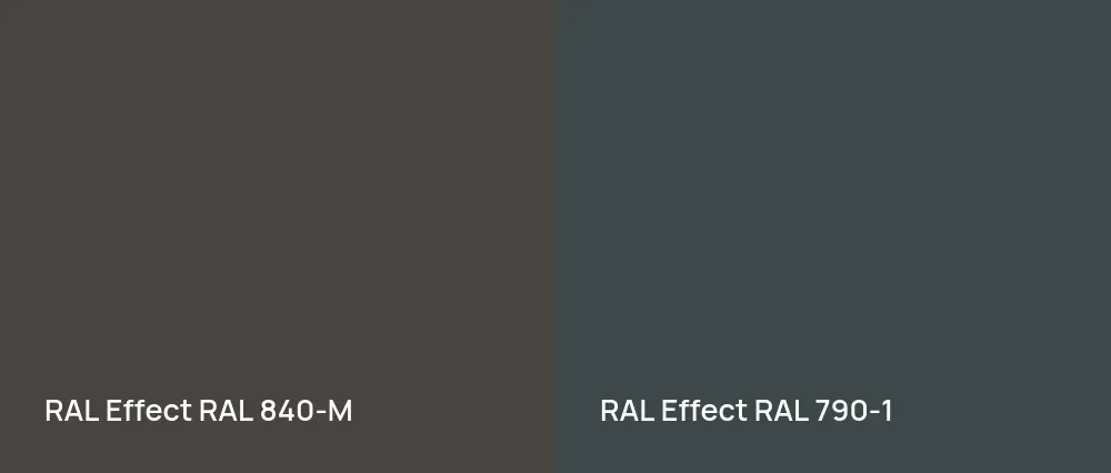 RAL Effect  RAL 840-M vs RAL Effect  RAL 790-1