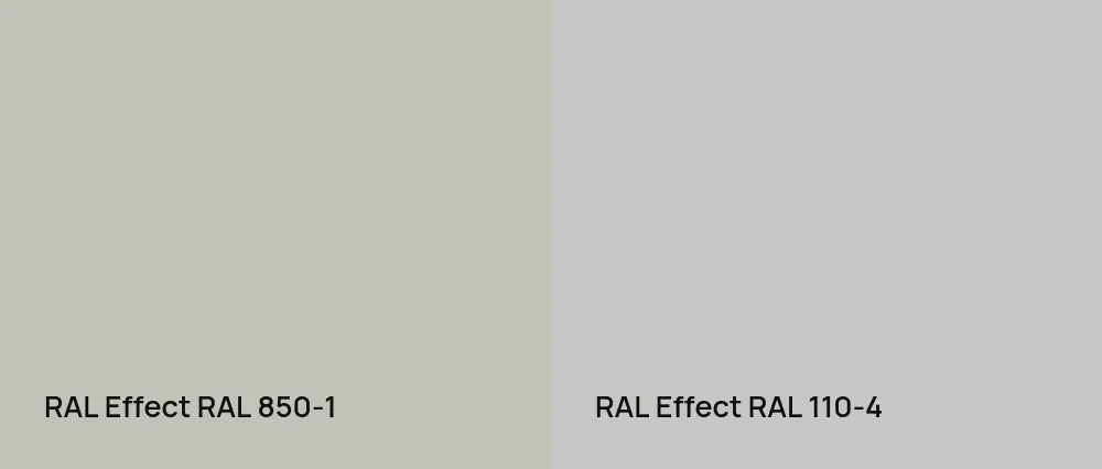 RAL Effect  RAL 850-1 vs RAL Effect  RAL 110-4