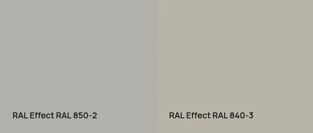 RAL Effect  RAL 850-2 vs RAL Effect  RAL 840-3