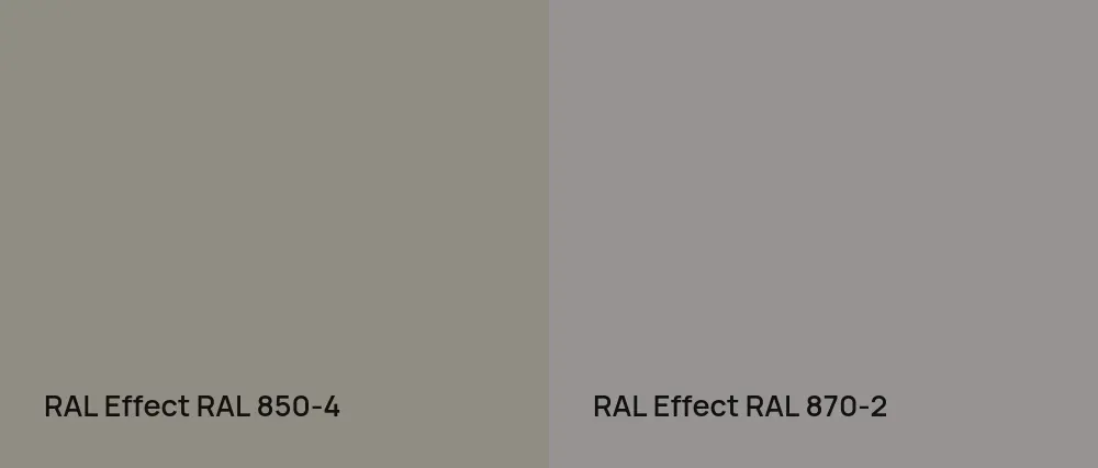 RAL Effect  RAL 850-4 vs RAL Effect  RAL 870-2