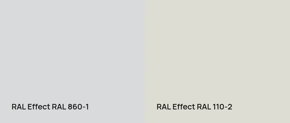 RAL Effect  RAL 860-1 vs RAL Effect  RAL 110-2