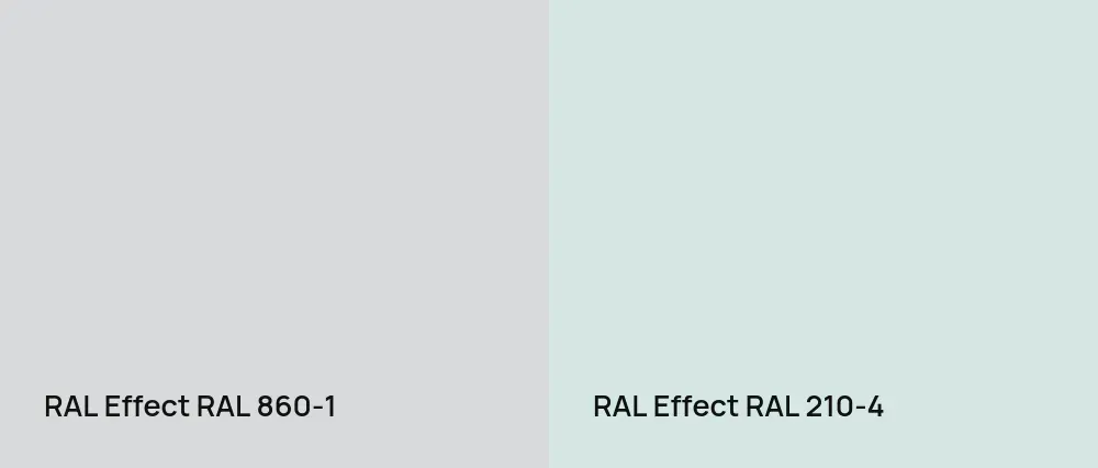 RAL Effect  RAL 860-1 vs RAL Effect  RAL 210-4