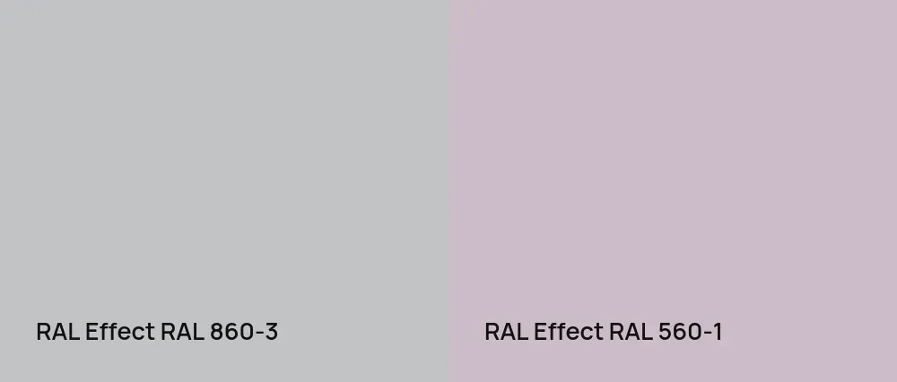 RAL Effect  RAL 860-3 vs RAL Effect  RAL 560-1