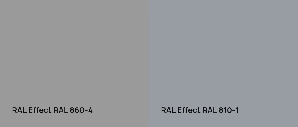 RAL Effect  RAL 860-4 vs RAL Effect  RAL 810-1