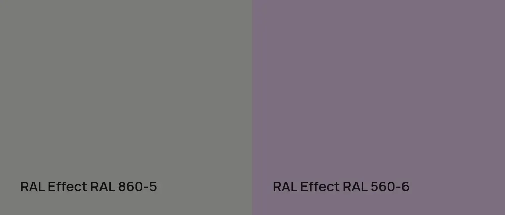 RAL Effect  RAL 860-5 vs RAL Effect  RAL 560-6