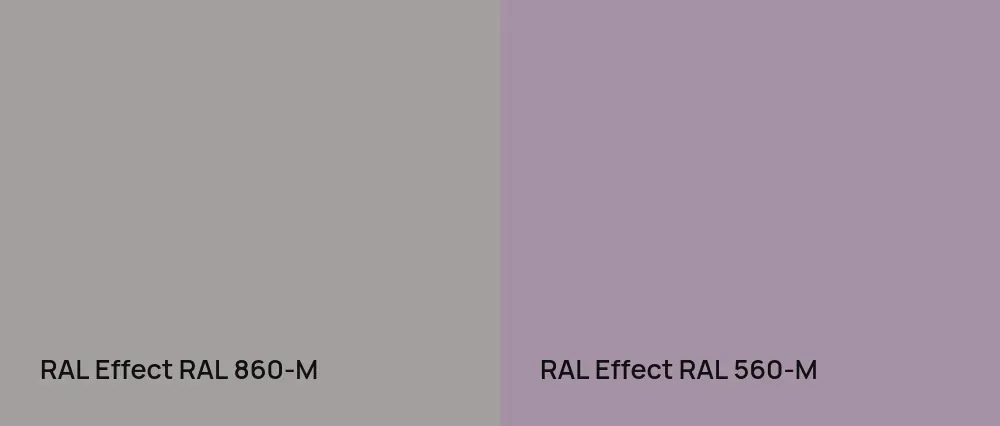 RAL Effect  RAL 860-M vs RAL Effect  RAL 560-M