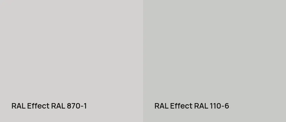 RAL Effect  RAL 870-1 vs RAL Effect  RAL 110-6