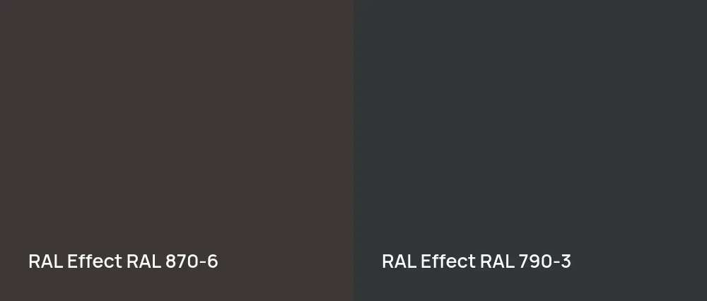 RAL Effect  RAL 870-6 vs RAL Effect  RAL 790-3