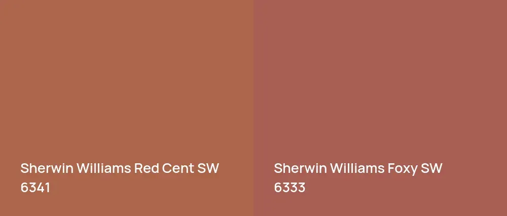 Sherwin Williams Red Cent SW 6341 vs Sherwin Williams Foxy SW 6333
