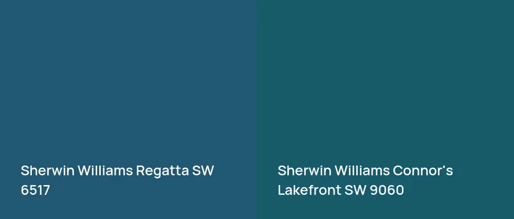 Sherwin Williams Regatta SW 6517 vs Sherwin Williams Connor's Lakefront SW 9060