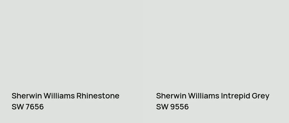 Sherwin Williams Rhinestone SW 7656 vs Sherwin Williams Intrepid Grey SW 9556