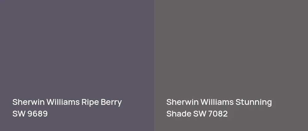 Sherwin Williams Ripe Berry SW 9689 vs Sherwin Williams Stunning Shade SW 7082
