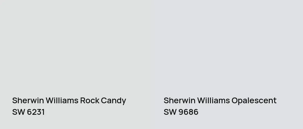 Sherwin Williams Rock Candy SW 6231 vs Sherwin Williams Opalescent SW 9686