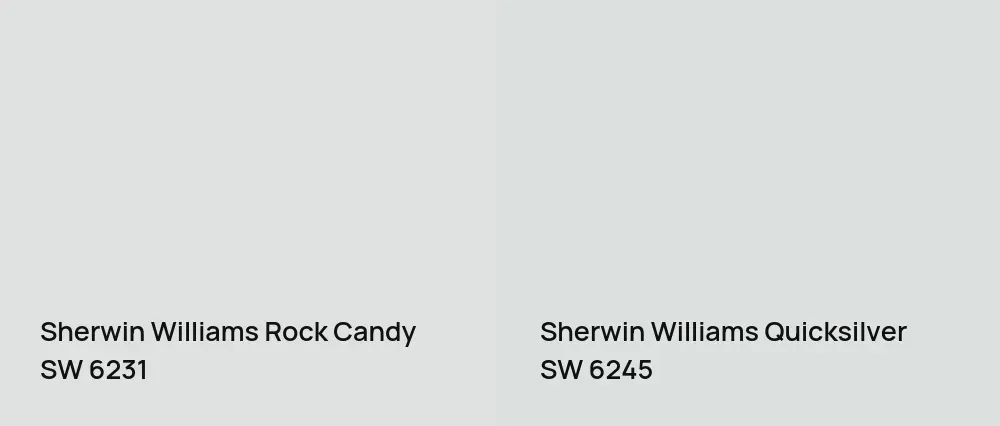 Sherwin Williams Rock Candy SW 6231 vs Sherwin Williams Quicksilver SW 6245