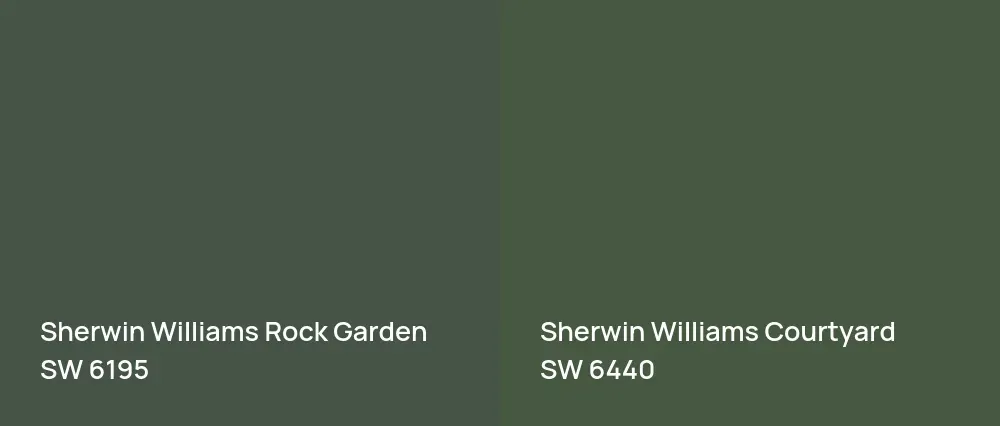 Sherwin Williams Rock Garden SW 6195 vs Sherwin Williams Courtyard SW 6440