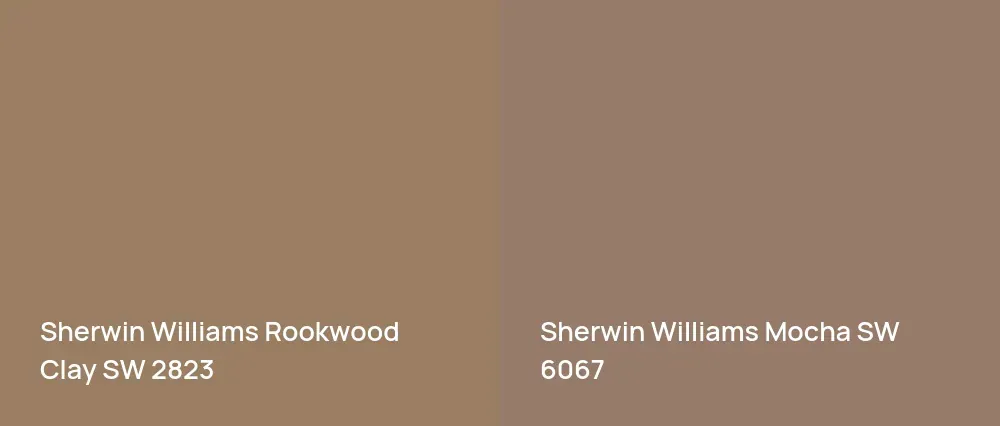 Sherwin Williams Rookwood Clay SW 2823 vs Sherwin Williams Mocha SW 6067