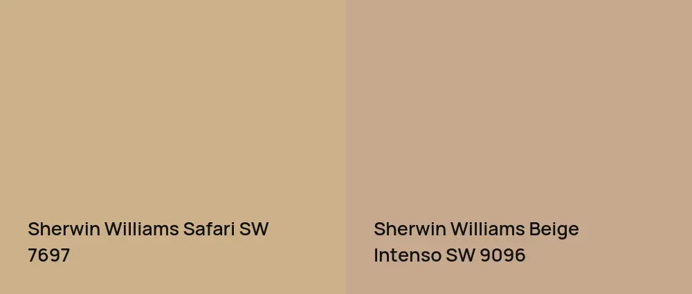 Sherwin Williams Safari SW 7697 vs Sherwin Williams Beige Intenso SW 9096