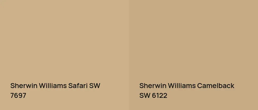 Sherwin Williams Safari SW 7697 vs Sherwin Williams Camelback SW 6122