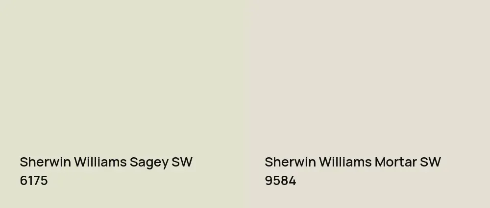 Sherwin Williams Sagey SW 6175 vs Sherwin Williams Mortar SW 9584
