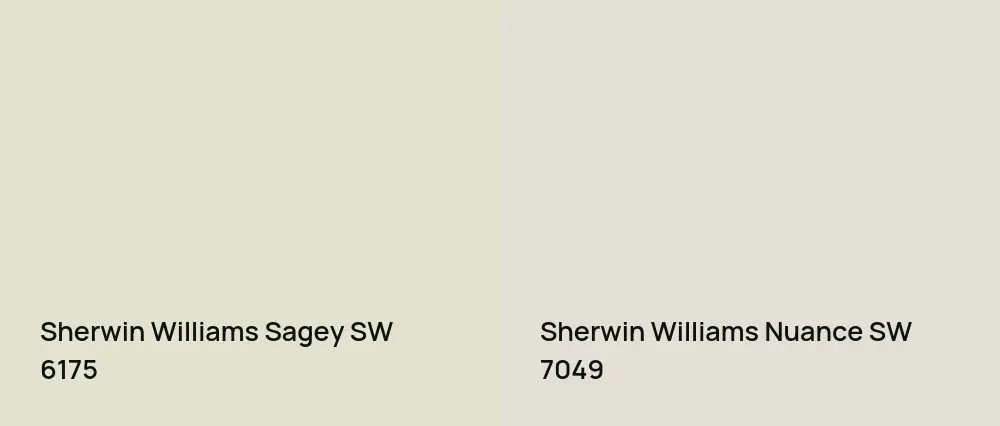 Sherwin Williams Sagey SW 6175 vs Sherwin Williams Nuance SW 7049