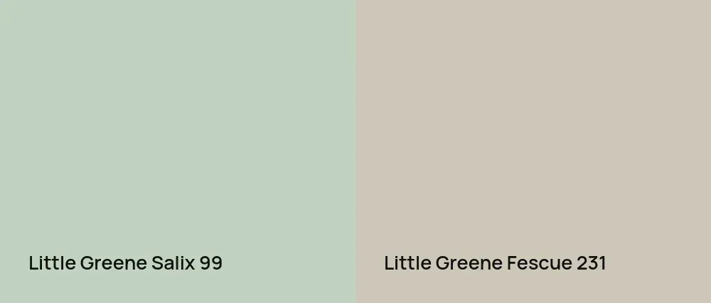 Little Greene Salix 99 vs Little Greene Fescue 231