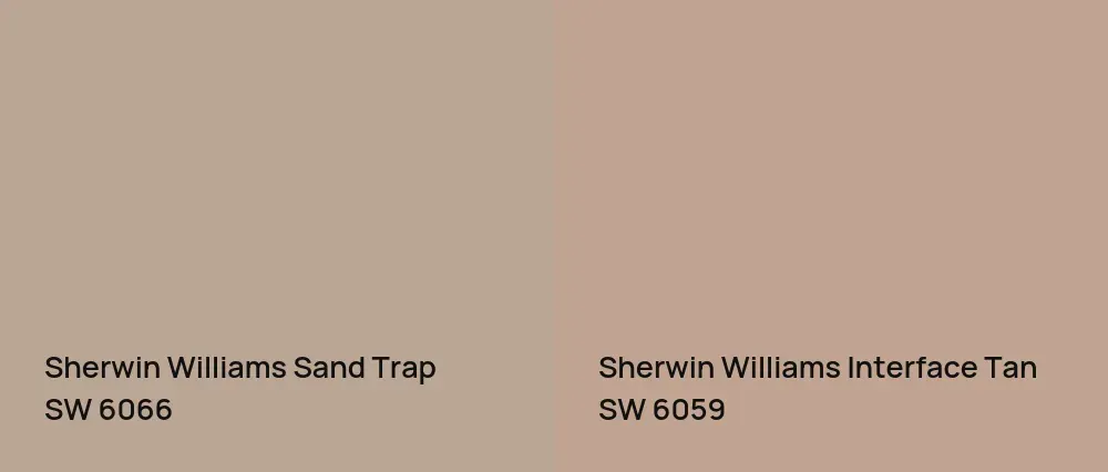 Sherwin Williams Sand Trap SW 6066 vs Sherwin Williams Interface Tan SW 6059