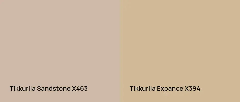 Tikkurila Sandstone X463 vs Tikkurila Expance X394