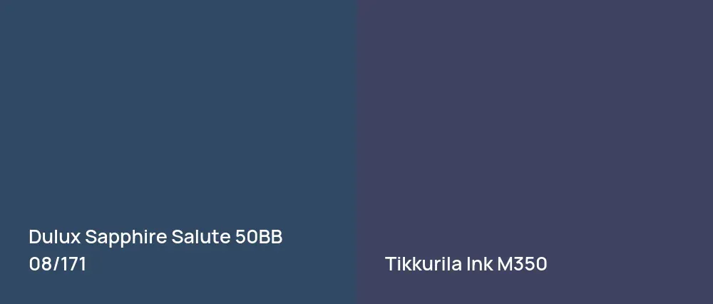 Dulux Sapphire Salute 50BB 08/171 vs Tikkurila Ink M350