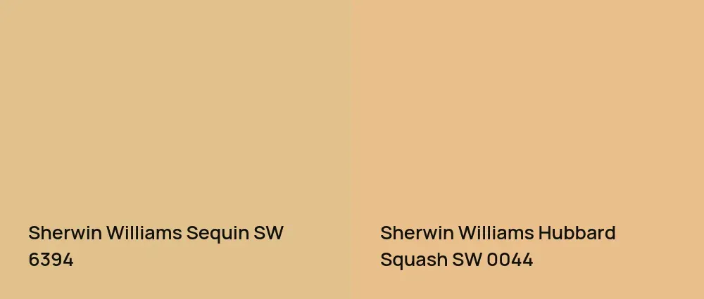 Sherwin Williams Sequin SW 6394 vs Sherwin Williams Hubbard Squash SW 0044
