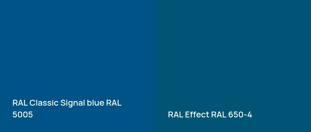 RAL Classic  Signal blue RAL 5005 vs RAL Effect  RAL 650-4