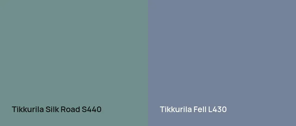 Tikkurila Silk Road S440 vs Tikkurila Fell L430