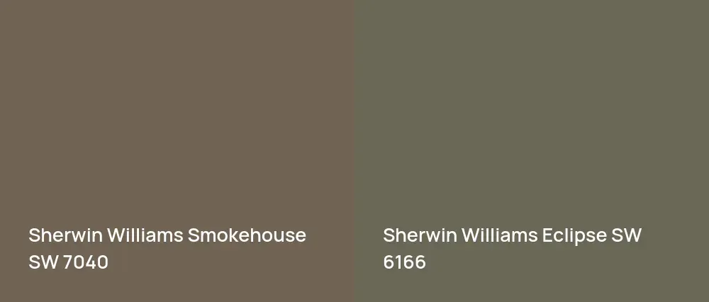 Sherwin Williams Smokehouse SW 7040 vs Sherwin Williams Eclipse SW 6166