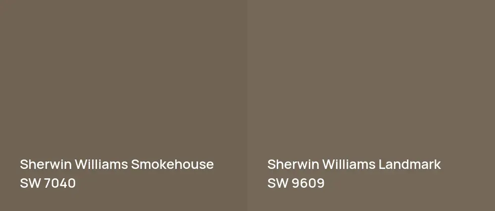 Sherwin Williams Smokehouse SW 7040 vs Sherwin Williams Landmark SW 9609