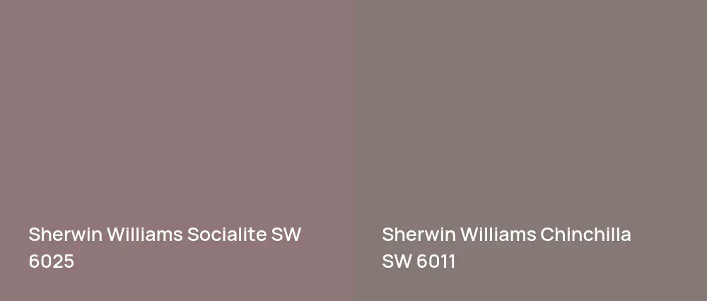 Sherwin Williams Socialite SW 6025 vs Sherwin Williams Chinchilla SW 6011