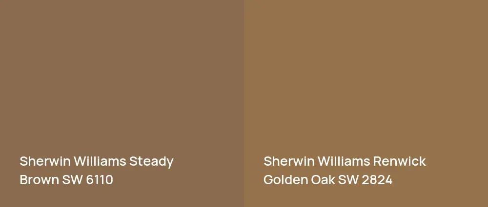 Sherwin Williams Steady Brown SW 6110 vs Sherwin Williams Renwick Golden Oak SW 2824