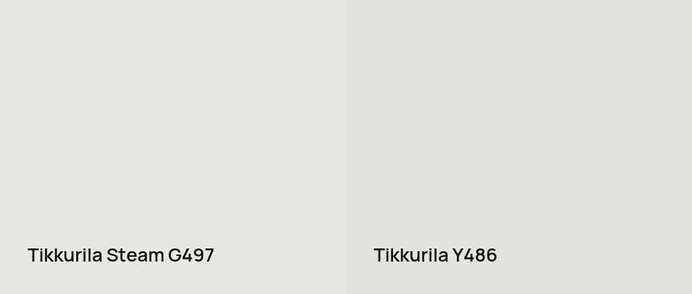 Tikkurila Steam G497 vs Tikkurila  Y486